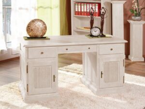 Schreibtisch Computertisch Buerotisch Duett Pinie massiv Pinie lipizano