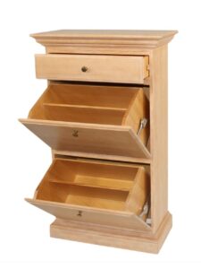 Schuhschrank Garderobenschrank Duett B 67 H 110 cm Pinie massiv Pinie karamell