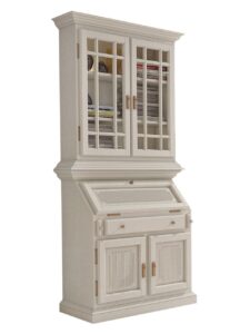 Sekretaer Duett mit Aufsatz Schrank B 103 H 212 cm Pinie massiv Pinie lipizano ohne Beleuchtung