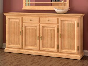 Sideboard Anrichte Duett 4 Tueren 2 Schubladen 212 x 104 cm Pinie massiv Pinie karamell