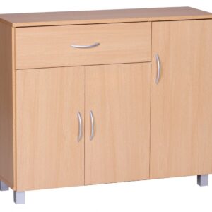 Sideboard SETE Buche mit 1 Schublade & 3 Türen 90 x 75 x 30 cm