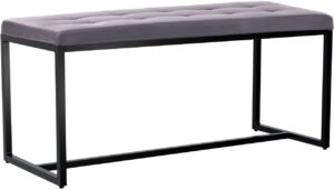 Sitzbank Barci B Kunstleder grau