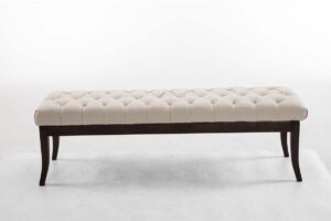 Sitzbank Ramses Stoff antik dunkel 150 creme