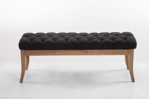 Sitzbank Ramses Stoff antik hell 120 dunkelgrau