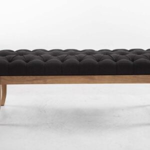 Sitzbank Ramses Stoff antik-hell 120 dunkelgrau