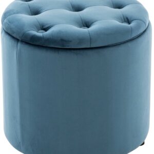 Sitzhocker Pantin Samt blau