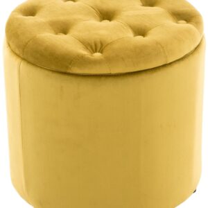 Sitzhocker Pantin Samt gelb