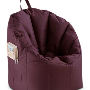 Sitzsessel Sitzsack Garten Sessel ø60 H75 cm Gamingsessel outdoor Big Bamba sehr formstabil fest rot - bordeaux