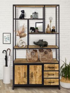 Standregal Buecherregal Regal 98x190x36cm Liverpool Metall Gestell