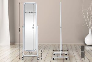 Standspiegel Medusa Eckig weiss