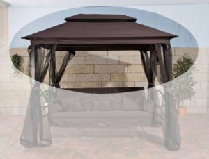 Stoff Dach fuer Kenia Hollywoodschaukel braun