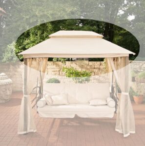 Stoff Dach fuer Kenia Hollywoodschaukel creme