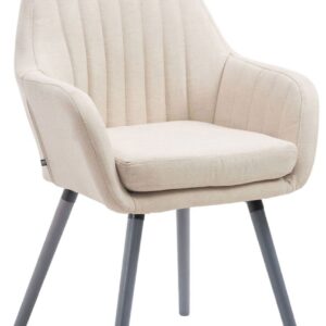 Stuhl Florian Stoff grau creme