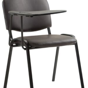 Stuhl Ken mit Klapptisch Kunstleder braun