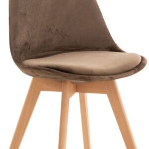 Stuhl Linares Samt dunkelbraun