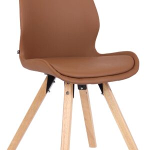 Stuhl Luna Kunstleder hellbraun