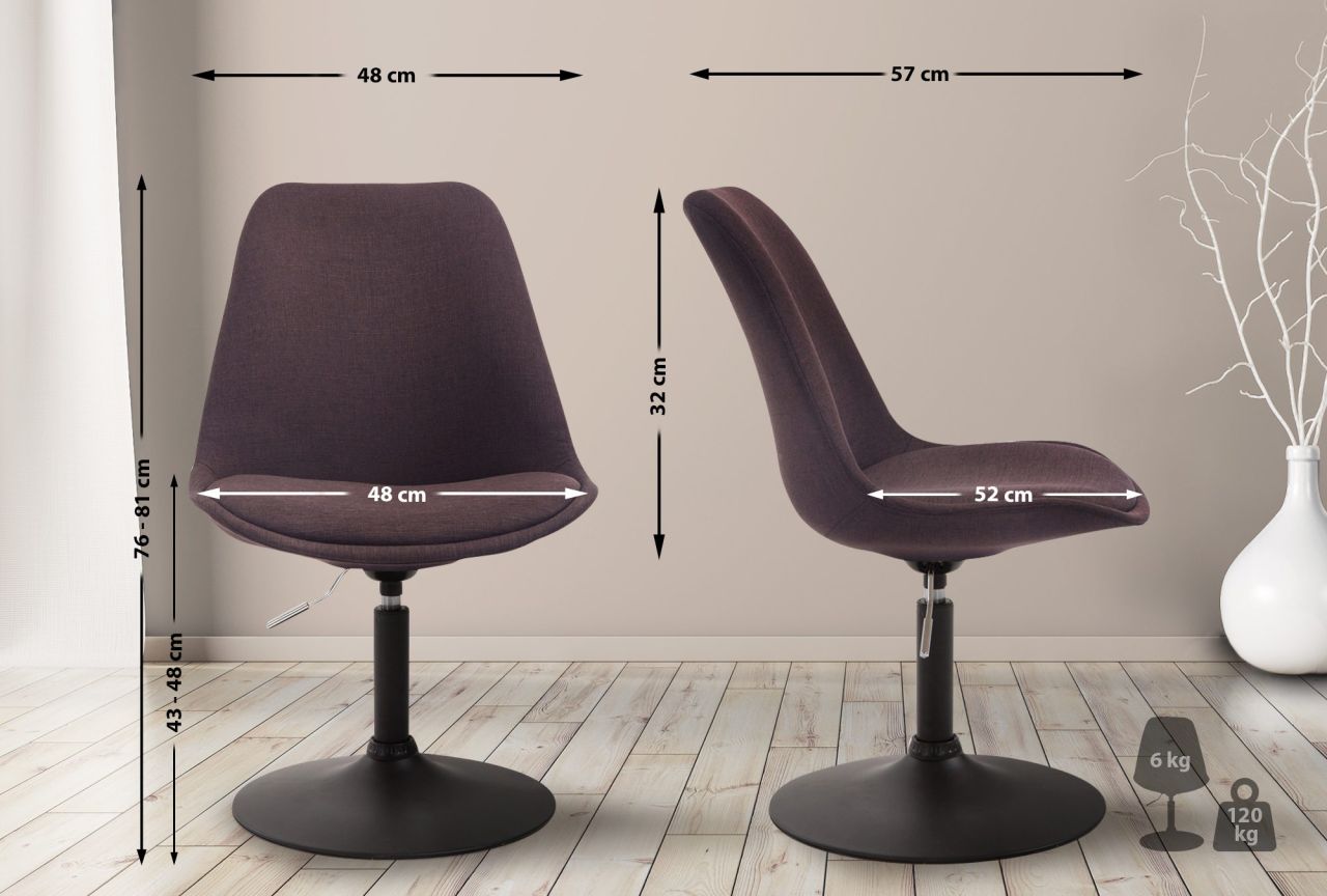 Stuhl Maverick B Stoff braun 1 Stuhl Maverick B Stoff braun