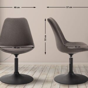 Stuhl Maverick B Stoff dunkelgrau