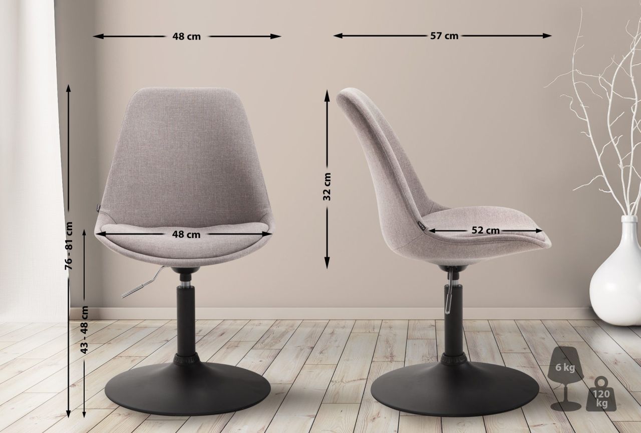 Stuhl Maverick B Stoff grau 1 Stuhl Maverick B Stoff grau