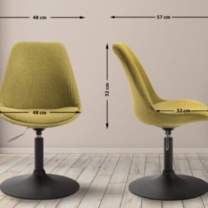 Stuhl Maverick B Stoff grün