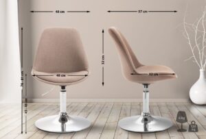 Stuhl Maverick C Stoff taupe