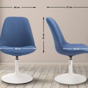 Stuhl Maverick W Stoff blau