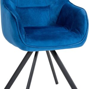 Stuhl Russel Samt blau