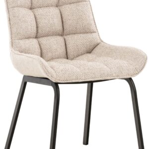 Stuhl Saranda Stoff schwarz elfenbein