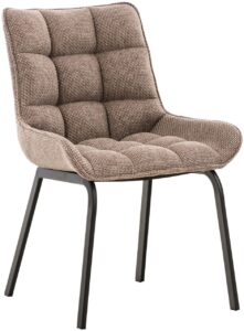 Stuhl Saranda Stoff schwarz terrabraun