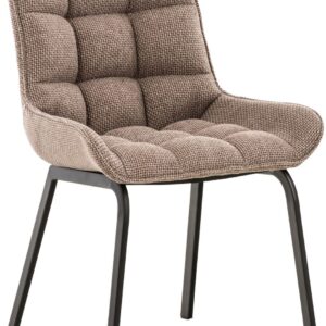 Stuhl Saranda Stoff schwarz terrabraun