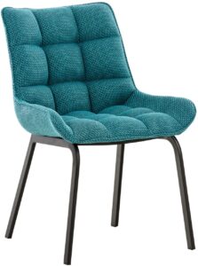 Stuhl Saranda Stoff schwarz tuerkis