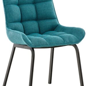 Stuhl Saranda Stoff schwarz türkis