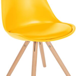 Stuhl Sofia Kunststoff Rund gelb