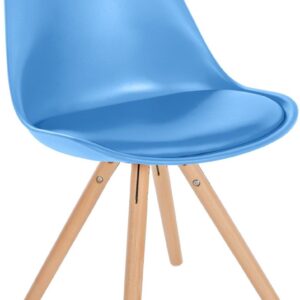 Stuhl Sofia Kunststoff Rund hellblau