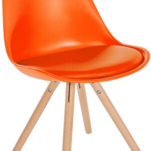 Stuhl Sofia Kunststoff Rund orange