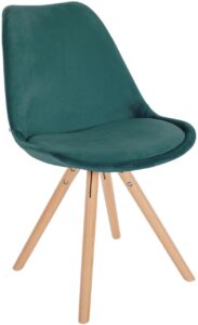 Stuhl Sofia Samt Rund gruen