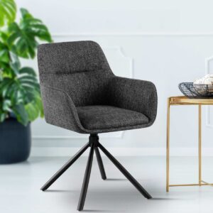 Stuhl Tipton Stoff dunkelgrau