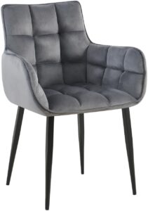 Stuhl Tirana Samt dunkelgrau