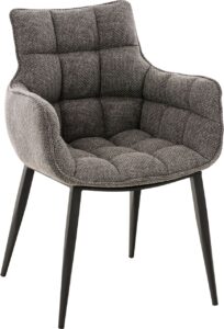 Stuhl Tirana Stoff schwarz titangrau