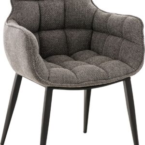 Stuhl Tirana Stoff schwarz titangrau