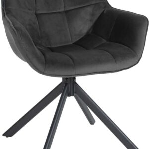 Stuhl Westport Samt dunkelgrau