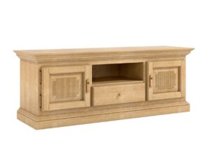 TV Lowboard Fernsehschrank Duett B 153 H 62 cm 2 Tueren 1 Schublade Pinie massiv Pinie karamell