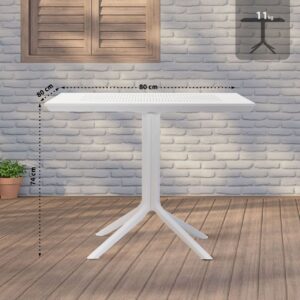 Tisch Lenval 80x80 cm weiß