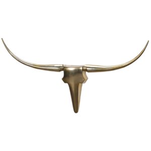 Wanddekoration Geweih Bull L 125 cm Aluminium golden