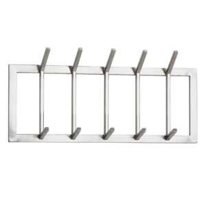 Wandgarderobe Metall Silber 65x30x10 cm Design Flurgarderobe Stahl